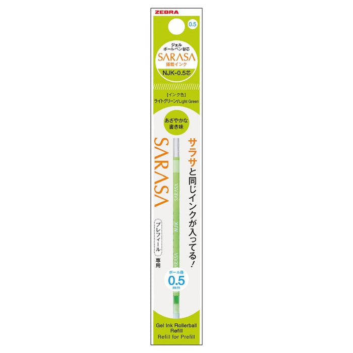 Zebra Prefeel Sarasa NJK-0.5 Light Green Ballpoint Pen Refill - 10 Pieces Pack-Kiichin - The #1 Place for Japanese Goods in Your Hand!