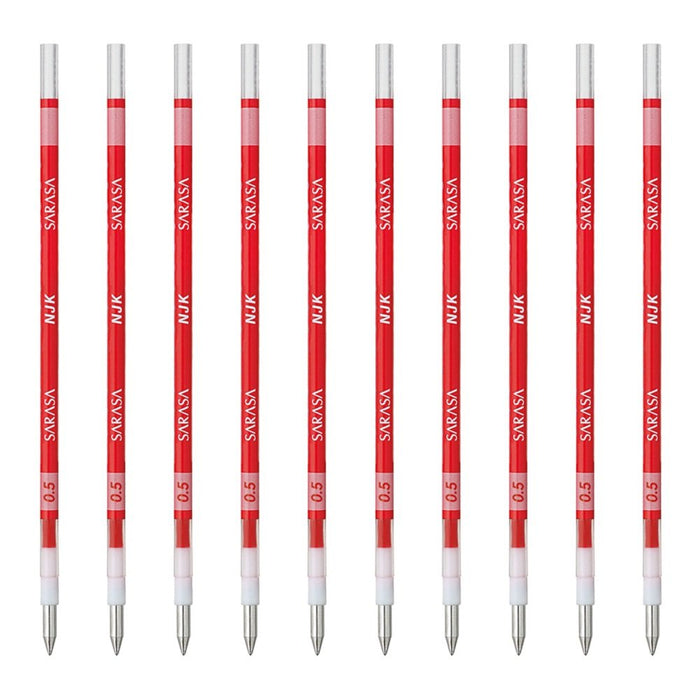 Zebra Prefeel Sarasa Ballpoint Pen Refill 0.5 Lead Red Pack of 10-Kiichin - The #1 Place for Japanese Goods in Your Hand!