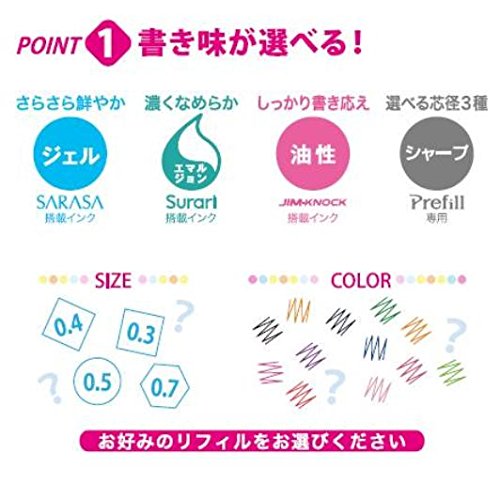 Zebra Sarasa NJK-0.5 Blue Ballpoint Pen Refills Pack of 10-Kiichin - The #1 Place for Japanese Goods in Your Hand!