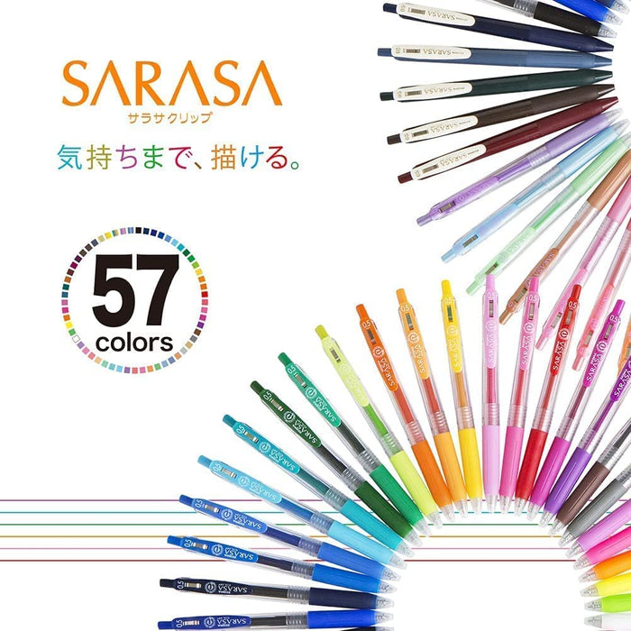 Zebra Sarasa Clip Gel Ballpoint Pens 0.5mm 5-Color Set JJ15-5C-4B-Kiichin - The #1 Place for Japanese Goods in Your Hand!