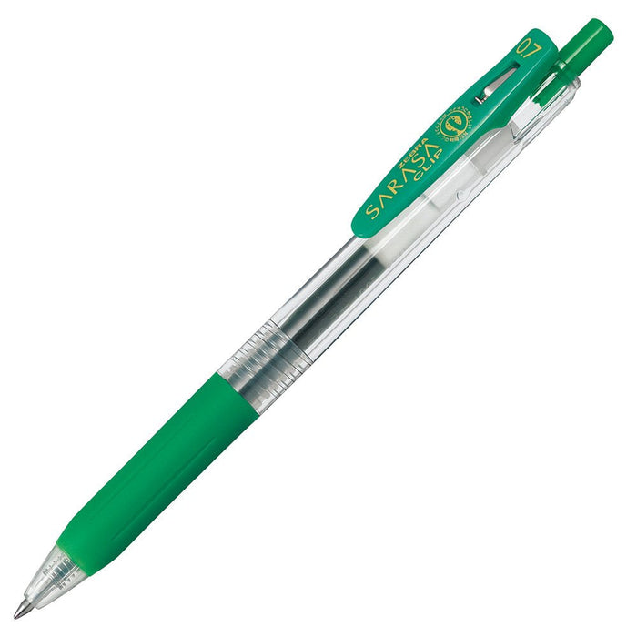 Zebra Sarasa Clip Gel Ballpoint Pen Set Green Ink 0.7 Tip 10 Pieces-Kiichin - The #1 Place for Japanese Goods in Your Hand!