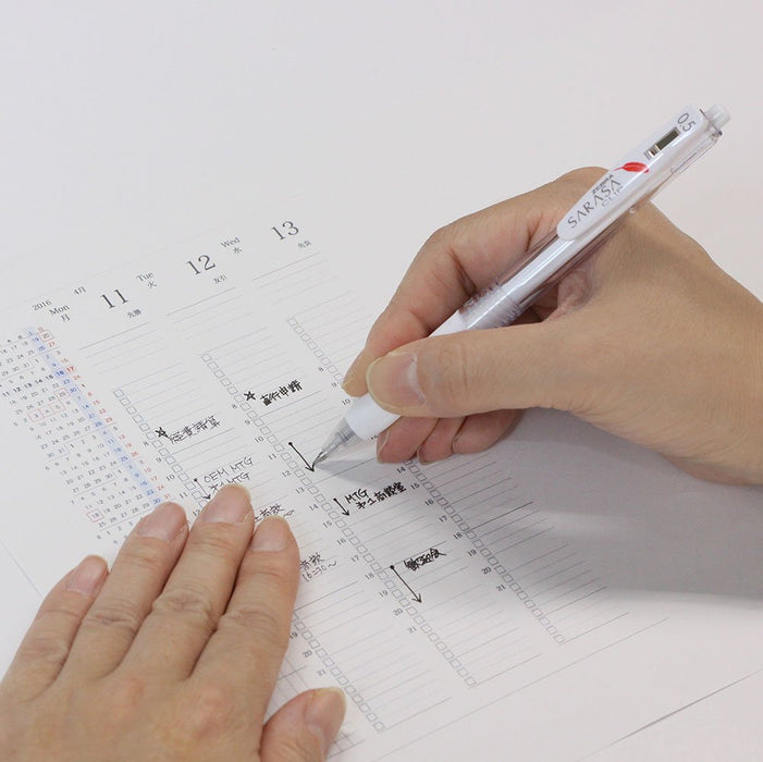 Zebra Sarasa Clip 0.5 Gel Ballpoint Pen Red Feather 10-Pack-Kiichin - The #1 Place for Japanese Goods in Your Hand!