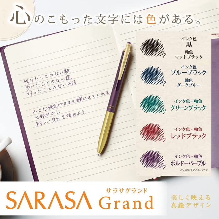 Zebra Sarasa Grand Gel Ballpoint Pen 0.5mm Antique Blue Black Color-Kiichin - The #1 Place for Japanese Goods in Your Hand!