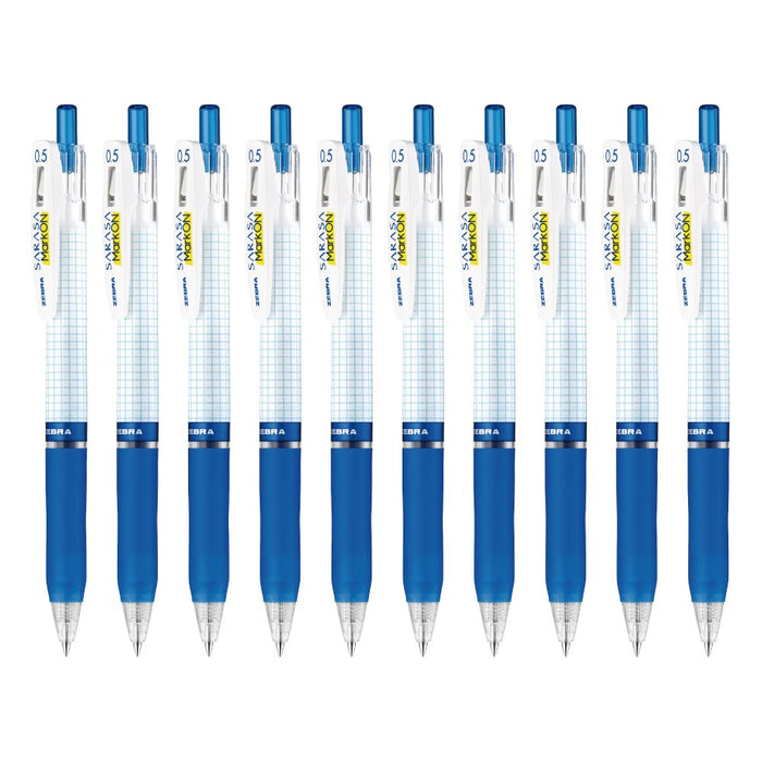 Zebra Sarasa Markon 0.5 Blue Gel Ballpoint Pen Pack of 10-Kiichin - The #1 Place for Japanese Goods in Your Hand!