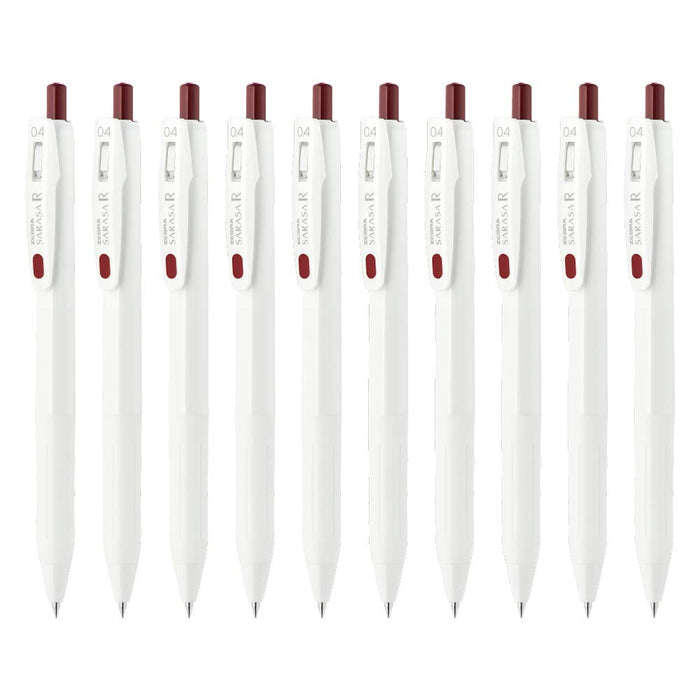 Zebra Sarasa R 10-Pack of 0.4mm Gel Ballpoint Pens in Red-Black Color-Kiichin - The #1 Place for Japanese Goods in Your Hand!