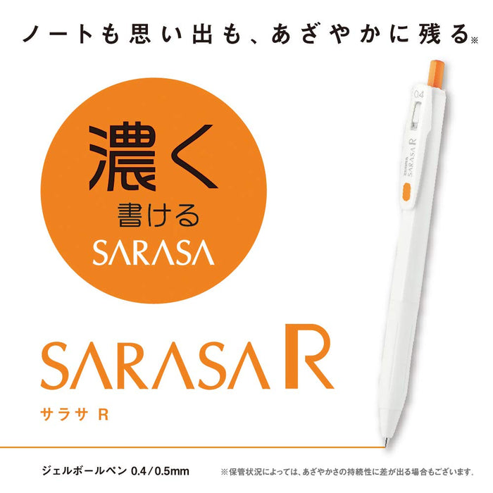 Zebra Sarasa R 10-Pack of 0.4mm Gel Ballpoint Pens in Red-Black Color-Kiichin - The #1 Place for Japanese Goods in Your Hand!
