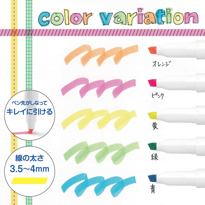 Zebra Just Fit Mozini Line Green Highlighters - Pack of 10 B-Wks22-G Series-Kiichin - The #1 Place for Japanese Goods in Your Hand!