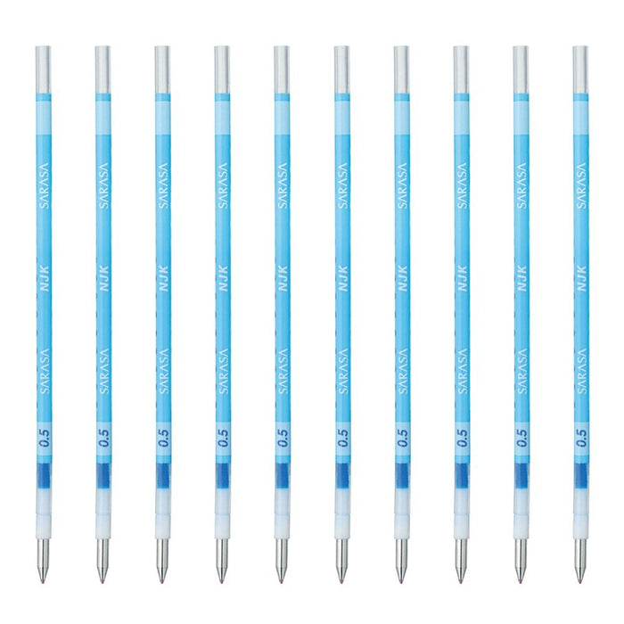 Zebra Prefeel Sarasa Light Blue Ballpoint Pen Refill 0.5 Lead 10 Pack-Kiichin - The #1 Place for Japanese Goods in Your Hand!