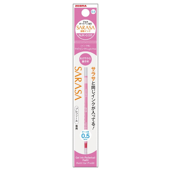 Zebra Prefeel Sarasa Light Pink Ballpoint Pen Refill Njk-0.5 10 Pieces Pack-Kiichin - The #1 Place for Japanese Goods in Your Hand!