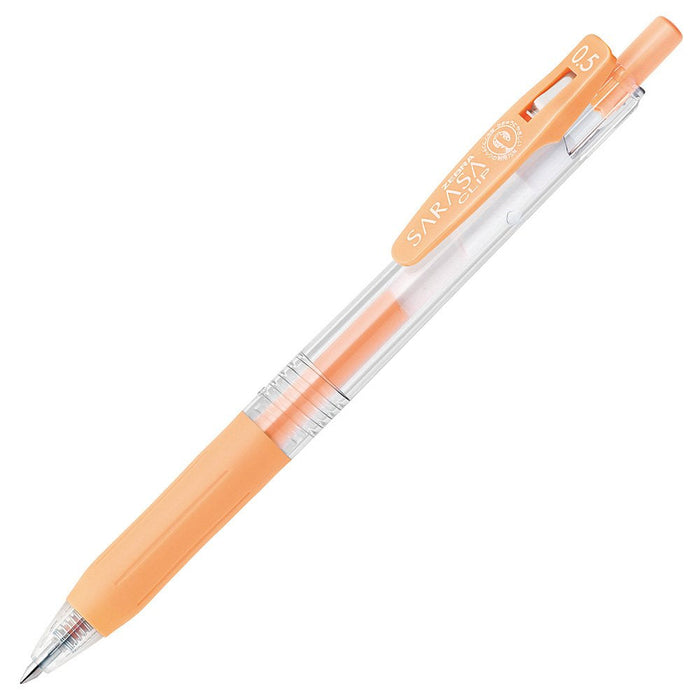 Zebra Sarasa Clip Gel Ballpoint Pen 0.5mm Milk Orange Pack of 10-Kiichin - The #1 Place for Japanese Goods in Your Hand!