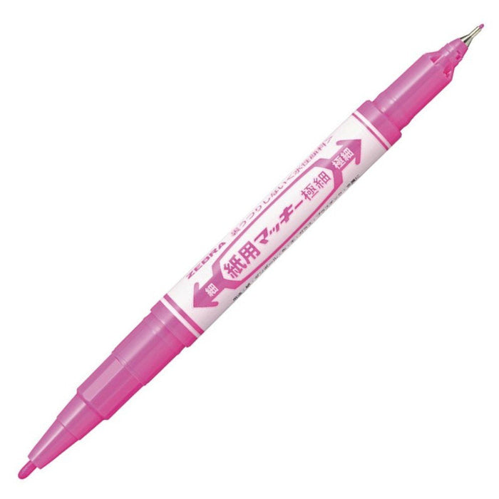 Zebra Extra Fine Pink Water-Based Pen Paper Mackie Pack of 10-Kiichin - The #1 Place for Japanese Goods in Your Hand!
