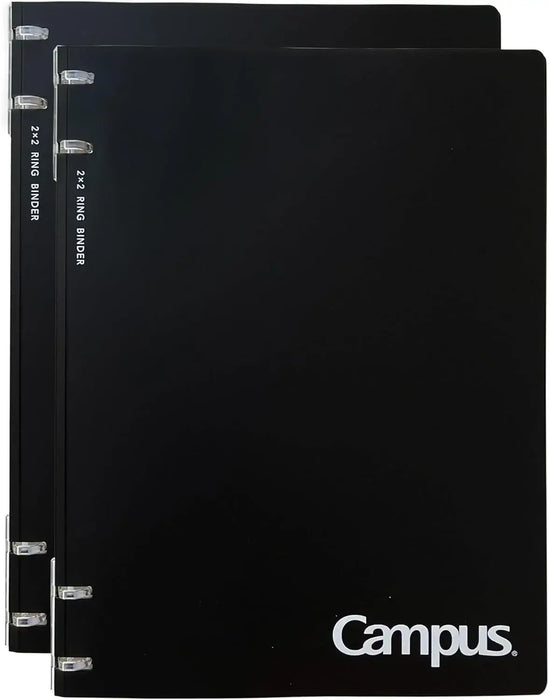 Kokuyo Campus Notebook-like Binder Positive Relax 2 x 2 Ring B5 - Black 2 - 4901480398358
