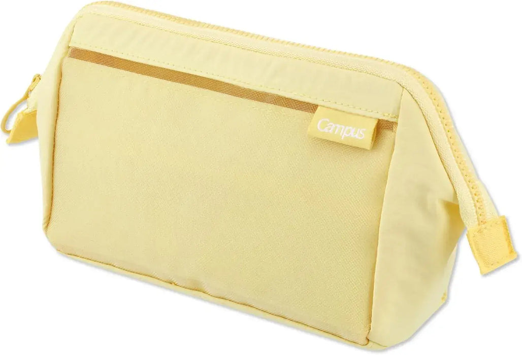 Kokuyo Large Capacity Pencil Case Tool Pen Organizer Kabako - Yellow - 4901480436081
