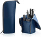 Kokuyo Neo Critz Slim Standing Pencil Case Pen Holder - Regular Size Navy - 4901480323336