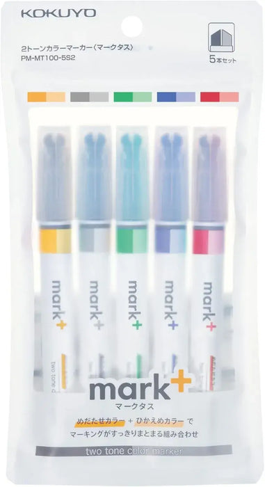 Kokuyo PM-MT100 Campus Marker Pen Set - 5 Colors - 4901480381015