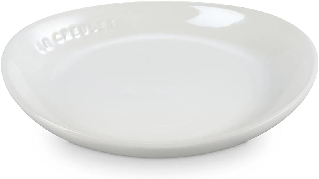 Le Creuset Flora Plate 7.5 Inch White Raster Heat and Cold Resistant Le Creuset