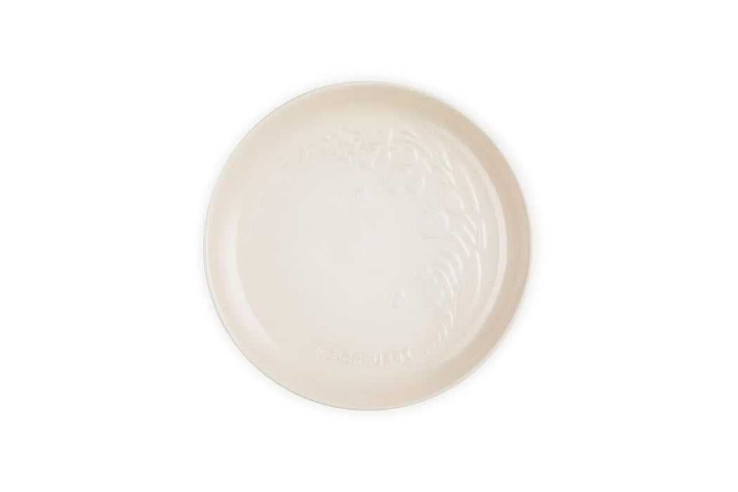 Le Creuset Sphere Plate 8.7 Inch Spring Relief Meringue Floral Heat Cold Resistant by Le Creuset