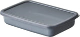 Noda Horo GS-L Enameled Heat Resistant Storage Container with Lid - Rectangular Shallow Type M - 4976045077184