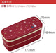 OSK Tsukihana Lunch Box Two-Tier 640ml Dishwasher Safe Compact