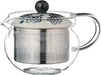 Saikai Pottery Hasami Ware Glass Pot with Stainless Steel Tea Strainer - Chirashi Plum - 4965451736044