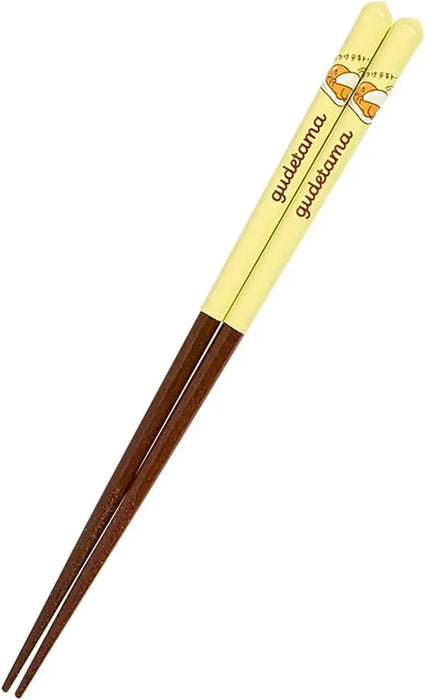 Sanrio Hangyodon Chopsticks with Mascot Character Accessory - Gudetama 25 - 4550624471138