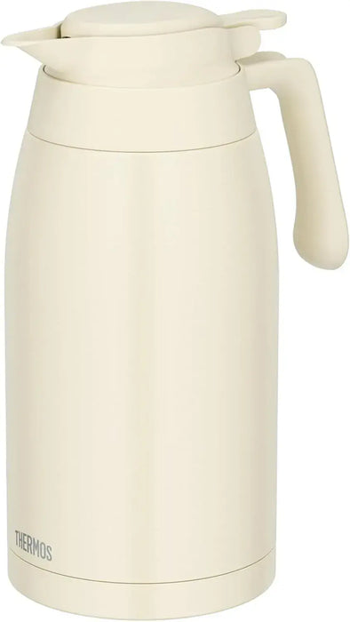 Thermos Dishwasher Safe Stainless Steel Thermal Pitcher - Ivory 2L - 4562344407892