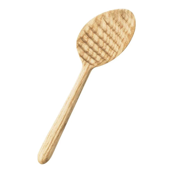 Wood Scoop Twist Spoon 11.6x3.8cm Durable Handmade Kitchen Tool Yamaco - Hanging Loop
 - 4988484090013