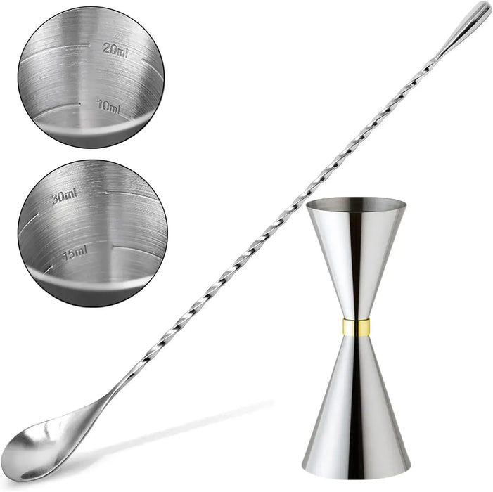 Yinghua Direct Mail Jigger Cup and Bar Spoon Set 30ml 45ml
