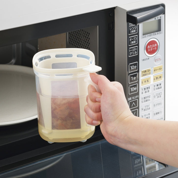 Akebono Sangyo Dashi Pot 800ml Microwave Dishwasher Safe Japan Re-1510-Kiichin - The #1 Place for Japanese Goods in Your Hand!