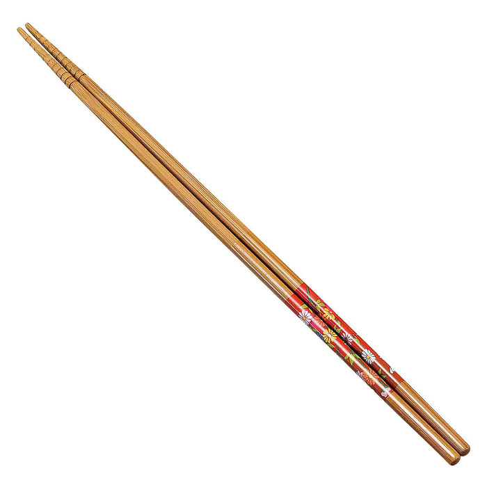 Aoba Bamboo Cooking Chopsticks - Chrysanthemum Design-Kiichin - The #1 Place for Japanese Goods in Your Hand!