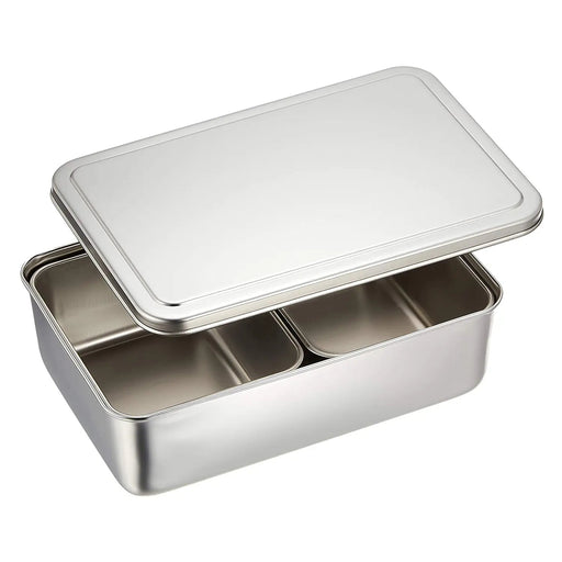 Ebm Stainless Steel Yakumi Seasoning Container - 2 Compartments for Antibacterial Storage-Kiichin - The #1 Place for Japanese Goods in Your Hand!