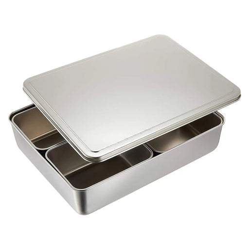 Ebm Stainless Steel Yakumi Seasoning Container - 4 Compartments for Antibacterial Storage-Kiichin - The #1 Place for Japanese Goods in Your Hand!