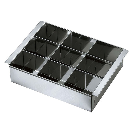 Ebm Stainless Steel Tamago-Dofu Mold - 9-Piece 15cm Mold for Perfectly Shaped Delights-Kiichin - The #1 Place for Japanese Goods in Your Hand!