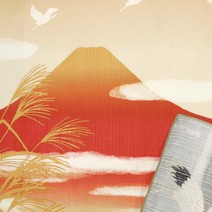 50Cm Crane Akane Fuji Japan Wrapping Cloth - Hama Pattern-Kiichin - The #1 Place for Japanese Goods in Your Hand!