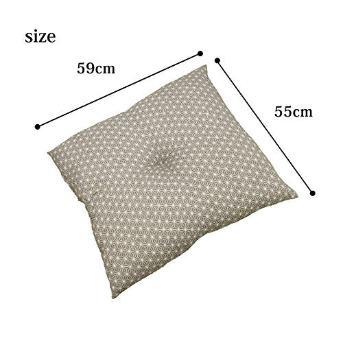 Ikehiko Corporation Japanese Meisen Zabuton Set 55X59Cm Beige-Kiichin - The #1 Place for Japanese Goods in Your Hand!