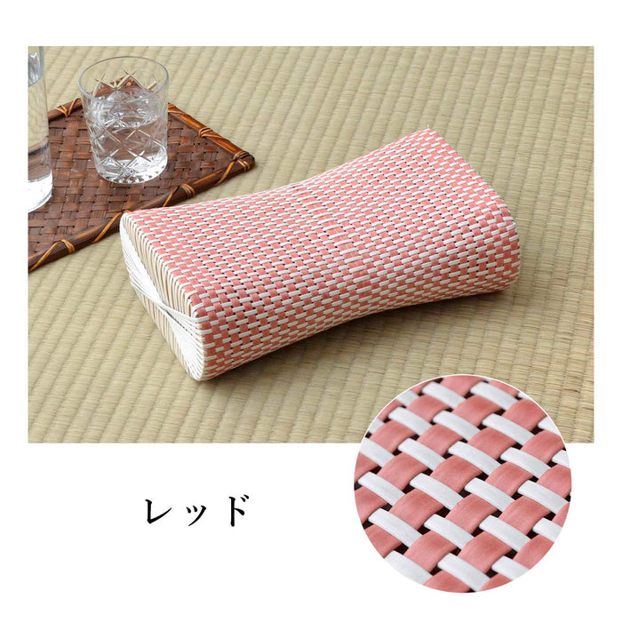 Ikehiko Corporation Red #3664029 Polypropylene Bedding Pillow - Lightweight & Long-lasting Hand-Woven Rattan Style from Japan-Kiichin - The #1 Place for Japanese Goods in Your Hand!