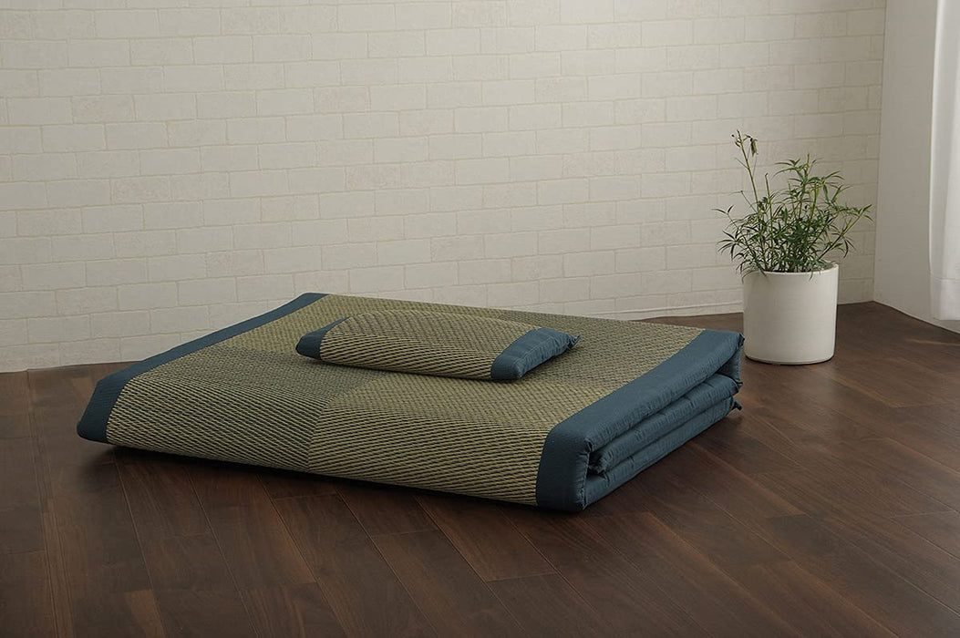 Ikehiko Corp Noah 40 Bed Pad with Pillow, Easy Blue, Single 90X200Cm-Kiichin - The #1 Place for Japanese Goods in Your Hand!