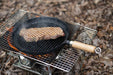 Ikenaga Iron Works 26.4cm Cast Iron Grill Pan with Japanese Wooden Handle-Kiichin - The #1 Place for Japanese Goods in Your Hand!
