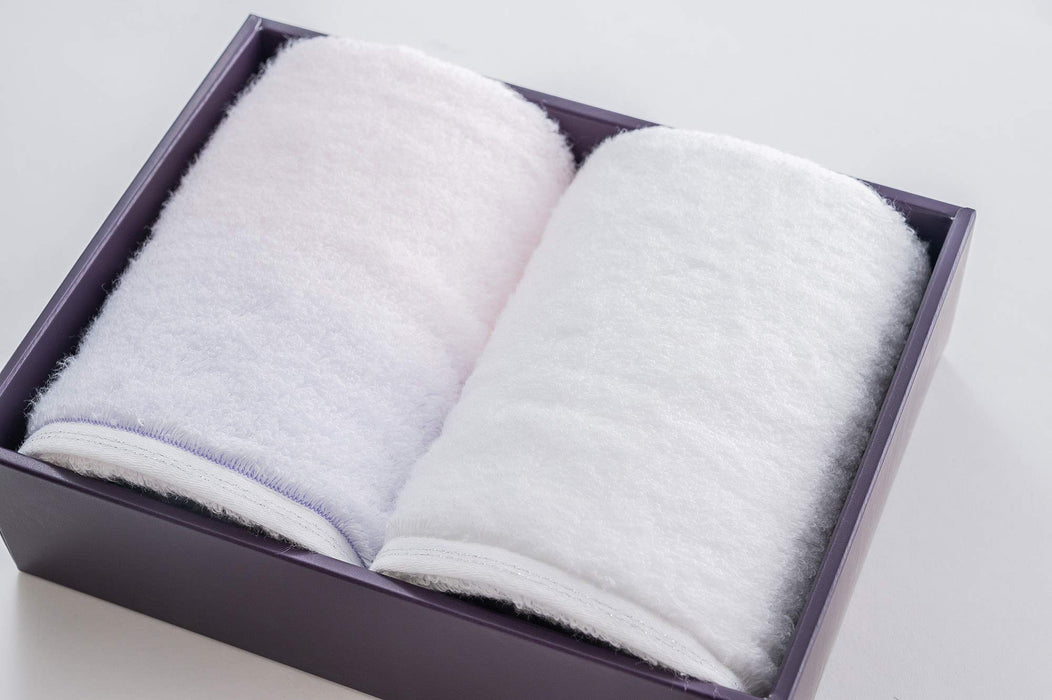 Imabari Towel Sara-La Irodori Face Towel 2Pcs Japan Pink/White - Priority Gift-Kiichin - The #1 Place for Japanese Goods in Your Hand!