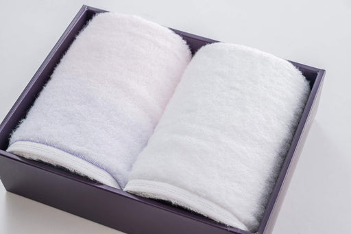 Imabari Towel Sara-La Irodori Face Towel 2Pcs Japan Pink/White - Priority Gift-Kiichin - The #1 Place for Japanese Goods in Your Hand!