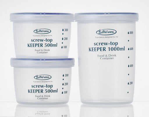 Iwasaki Industry B-2275Kn Japan Antibacterial Food Storage Container - Quick Open Close Screw Top 1000 Deep-Kiichin - The #1 Place for Japanese Goods in Your Hand!