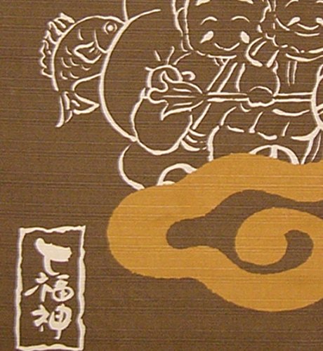 Maeda Dyeing Japan Seven Lucky Gods Engi Noren - Traditional Japanese Door Curtain-Kiichin - The #1 Place for Japanese Goods in Your Hand!