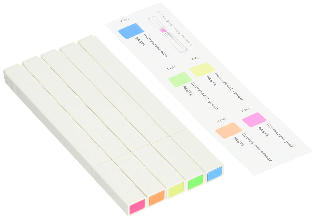 Kokuyo Japan Pastel Fluorescent Graphic Marker Set - 5 Colors-Kiichin - The #1 Place for Japanese Goods in Your Hand!