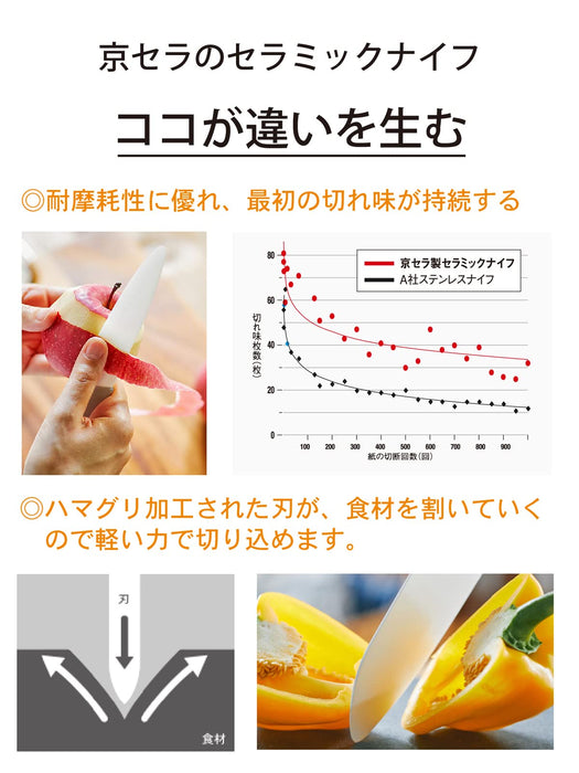 Kyocera 180mm Ceramic Chef's Knife - Dishwasher Safe - FKR-180HIP-FP-Kiichin - The #1 Place for Japanese Goods in Your Hand!