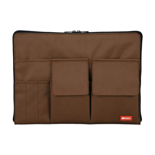 Lihit Lab A7554-9 Brown A4 Inner Bag - Compact and Stylish Organizer-Kiichin - The #1 Place for Japanese Goods in Your Hand!