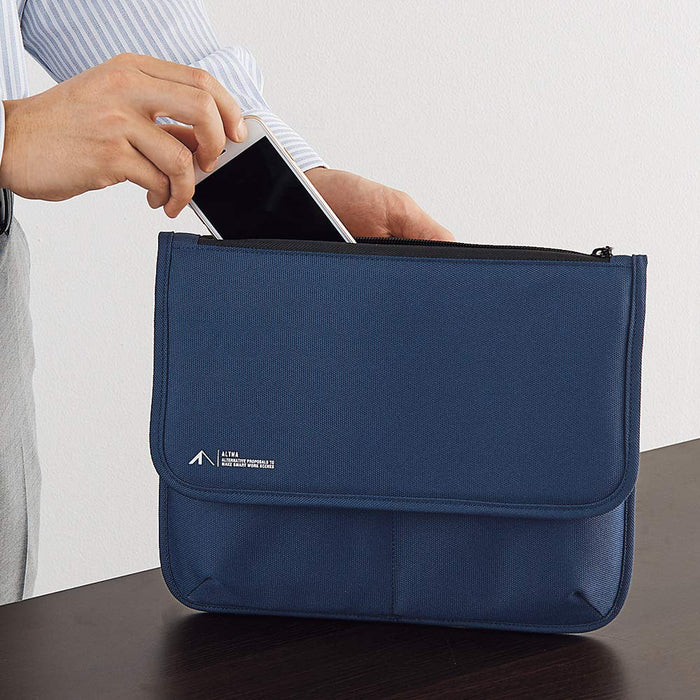 Lihit Lab Cordura Flat Pouch L Olive A7768-22 - Premium Japanese Design-Kiichin - The #1 Place for Japanese Goods in Your Hand!