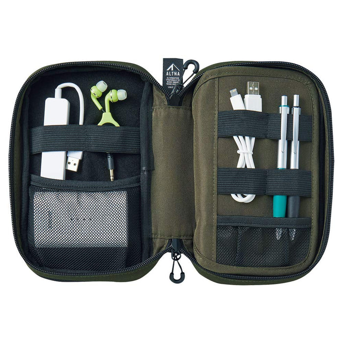 Lihit Lab Japan Cordura Double Pen Pouch A7765-24 Black-Kiichin - The #1 Place for Japanese Goods in Your Hand!