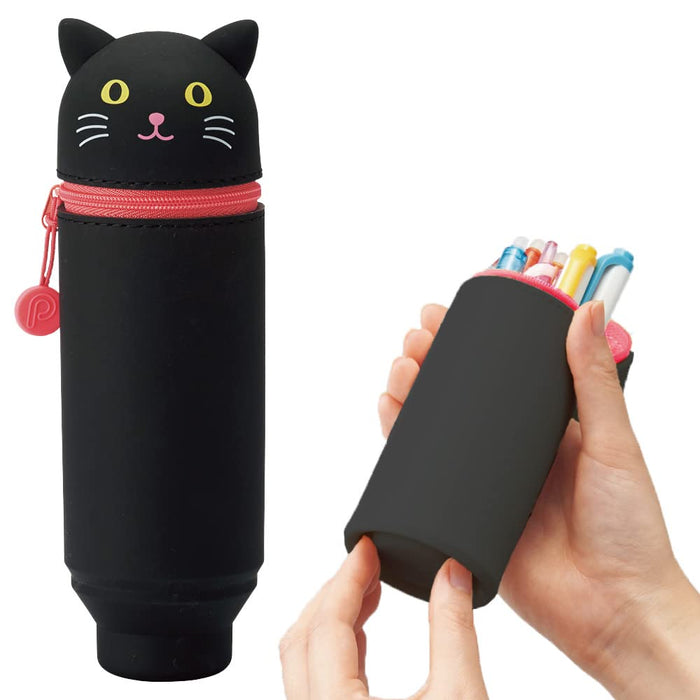 Lihit Lab Stand Pen Case Punilabo Kuroneko A7712-3 - Premium Japanese Design-Kiichin - The #1 Place for Japanese Goods in Your Hand!