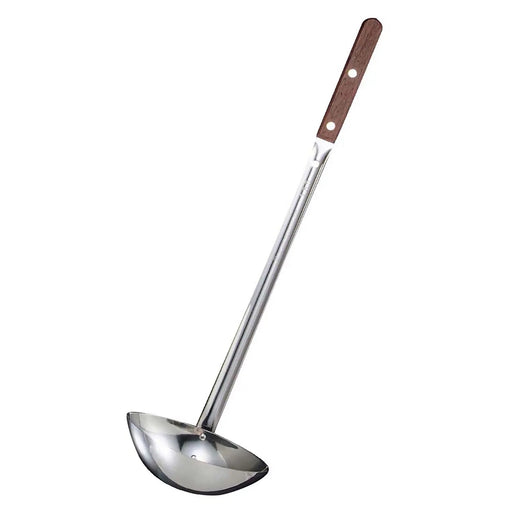 Marutama Stainless Steel Long Ladle with Wooden Handle - 144ml-Kiichin - The #1 Place for Japanese Goods in Your Hand!