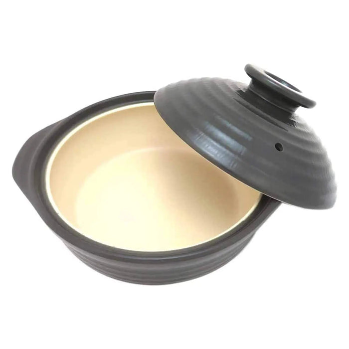 Miyawo Thermatech Ceramic Induction Donabe Casserole 9-Go - Beige Premium Ceramic Induction Cookware-Kiichin - The #1 Place for Japanese Goods in Your Hand!